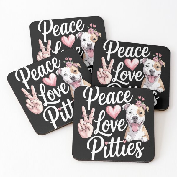 Item preview, Peace Love Pitties Puppy Dog Mom Lady Pitbull designed and sold by HardcoreTour.