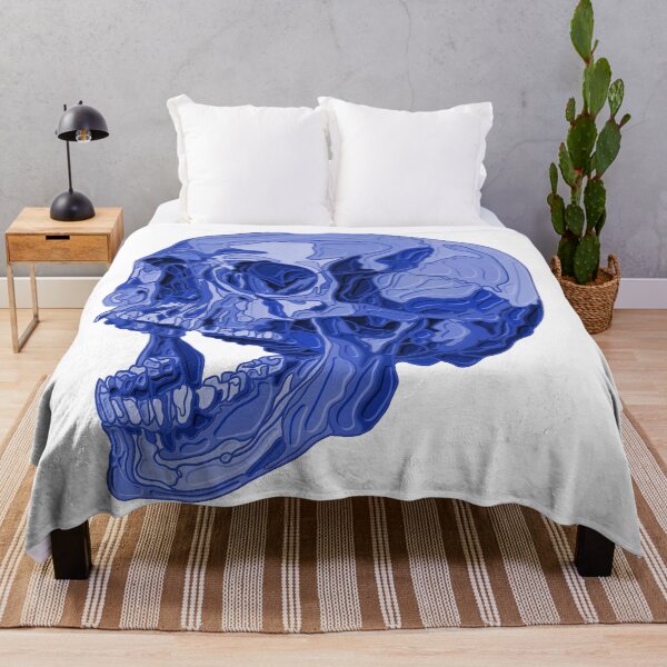Item preview, Laughing blue skull designed and sold by DaveDanchuk.