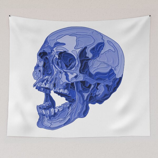 Item preview, Laughing blue skull designed and sold by DaveDanchuk.