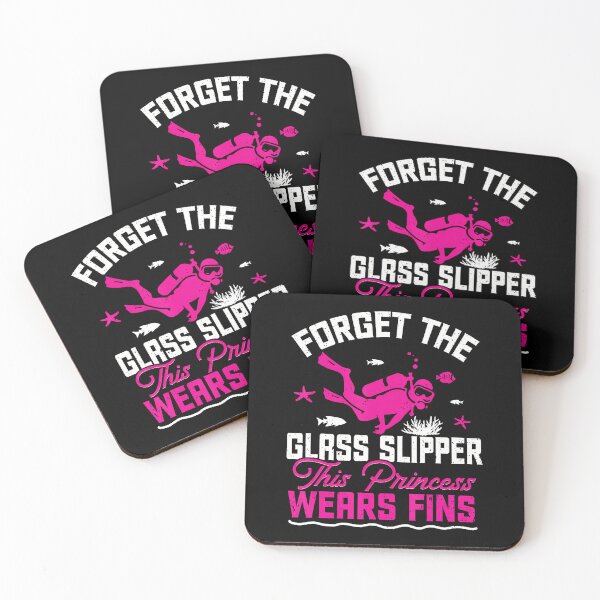 Item preview, Scuba Diving Diver Girl Forget Glass Slipper Princess Fins designed and sold by JacquelineEnri.
