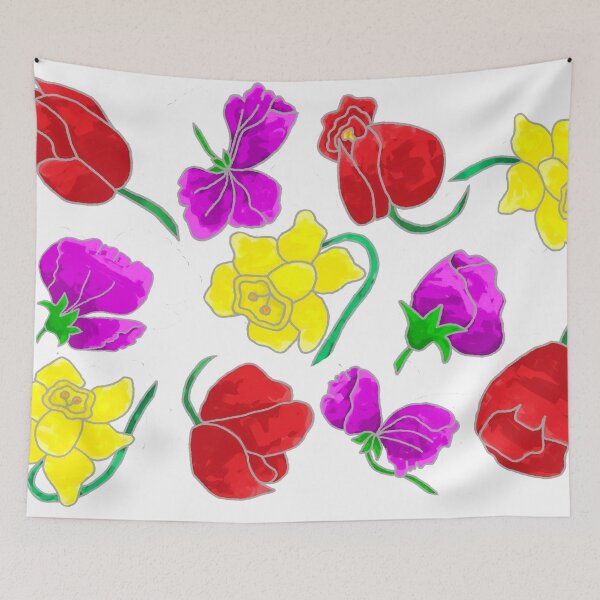 Item preview, Daffodils, Tulips and Sweet Peas designed and sold by Brigitte Barabas.