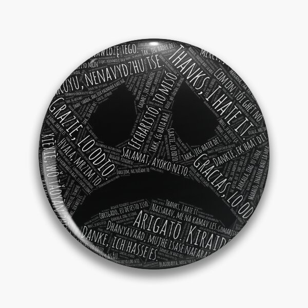 Item preview, Thanks, I hate it (Multilingual) White Text Sad Face Version designed and sold by TofuingHo.