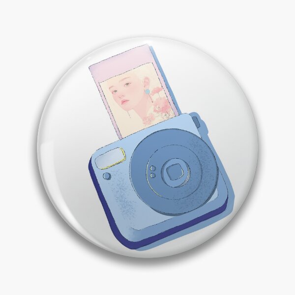 Item preview, Aesthetic Blue Instant Camera Retro Photo Print Art designed and sold by morimist.