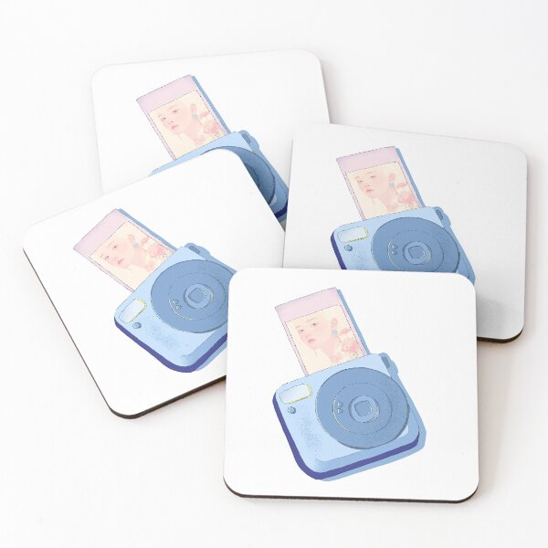 Item preview, Aesthetic Blue Instant Camera Retro Photo Print Art designed and sold by morimist.