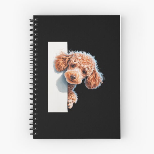 Item preview, Peeking Poodle Fluffy Apricot Dog Looking Around Corner designed and sold by HardcoreTour.