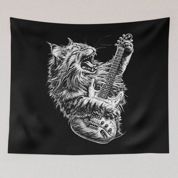 Item preview, Music Cat Jamming With A Passion For Guitar And Rock designed and sold by MarcellaTerri.