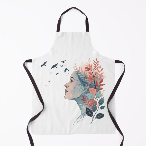 Item preview, Nature Woman Silhouette Art – Botanical Portrait with Birds designed and sold by UNDESIGNS1614.