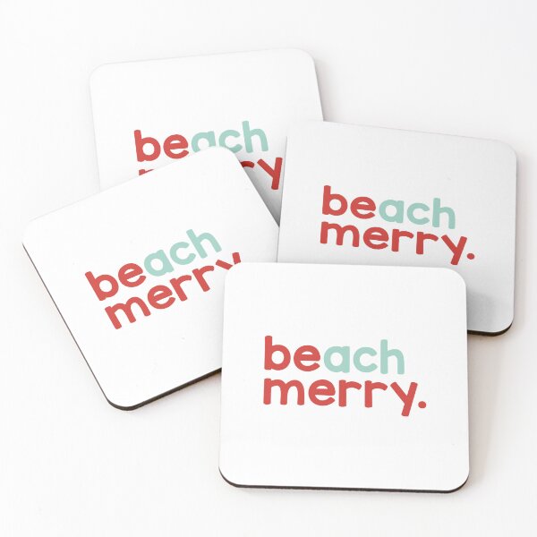 Item preview, Beach Merry Christmas Colorful Minimal Lettering  designed and sold by nryum.