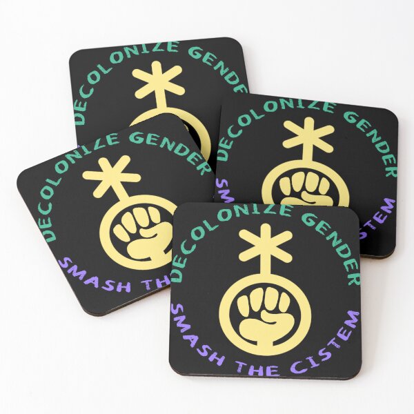 Item preview, DECOLONIZE GENDER / SMASH THE CISTEM designed and sold by birdgoatman.