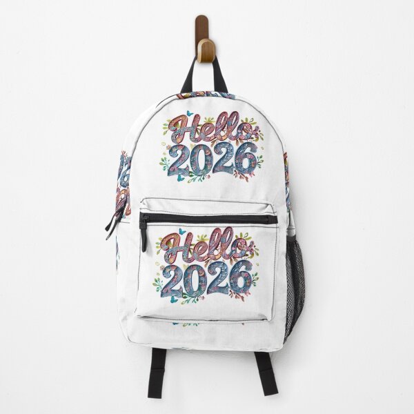 Item preview, hello 2026 word lettering with watercolor painting flowers on plain white background designed and sold by PWDigitalArt.