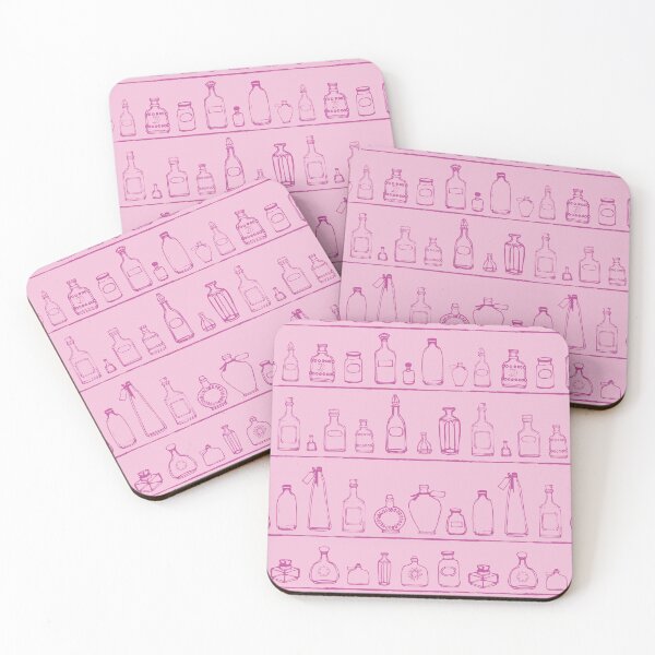Item preview, A witches apothecary - sketched bottles on shelves designed and sold by Goddessart.