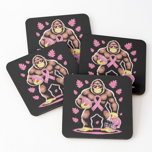 Item preview, Bigfoot Football Pink Ribbon Breast Cancer Awareness designed and sold by AmparoBoyle.
