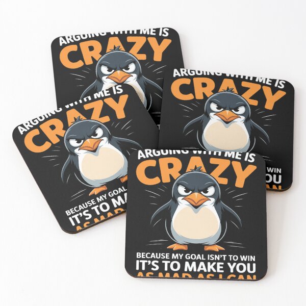 Item preview, Penguin arguing with me is crazy because my goal Funny designed and sold by ToggleBet.