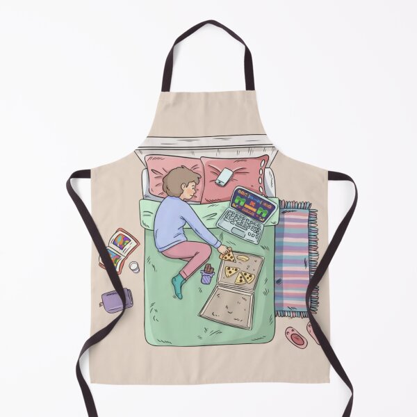 Item preview, Comfy Bed Pizza Laptop Chill Day Cozy Relax Illustration designed and sold by anandsiva2703.