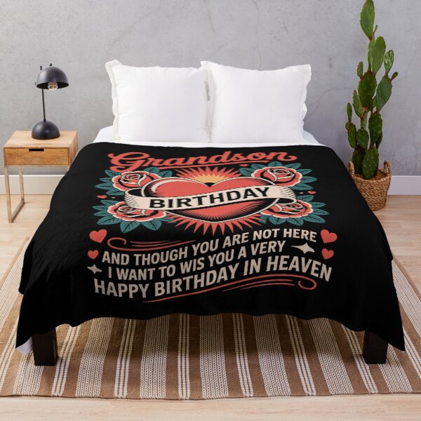 Item preview, Angel Grandson Happy Birthday in Heaven Memorial Day Love designed and sold by marcusry.