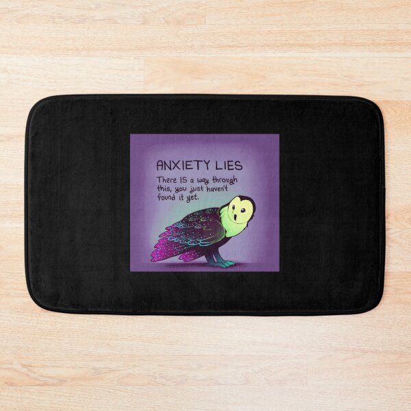 Item preview, Anxiety Lies Sparkle Neon Owl designed and sold by AmyHammac.
