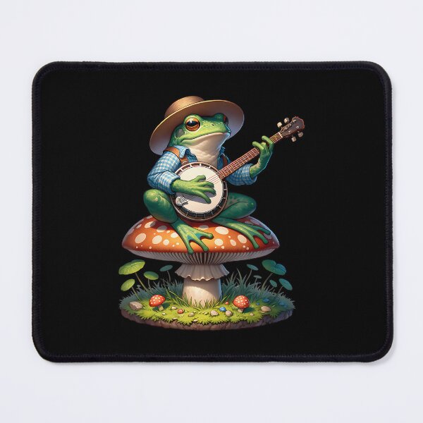Item preview, Cottagecore Frog Playing Banjo On Mushroom Aesthetic designed and sold by DawnPatricia.