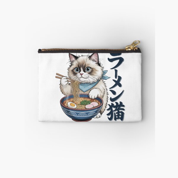 Item preview, Ragdoll Cat Eating Ramen Japanese Noodle designed and sold by chattsuede.