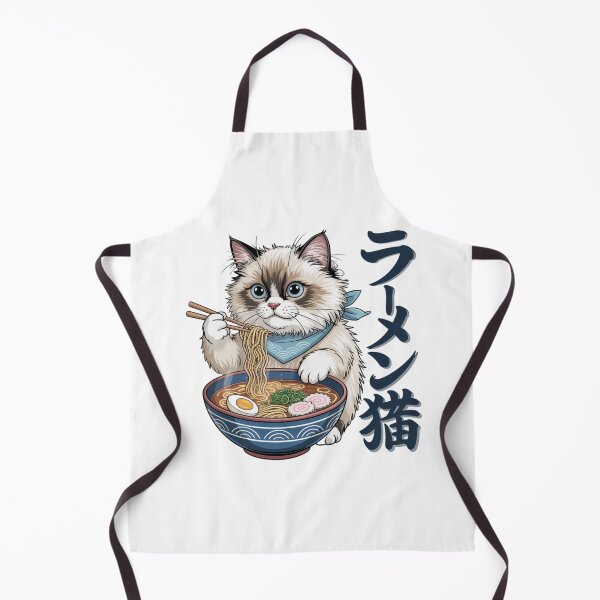 Item preview, Ragdoll Cat Eating Ramen Japanese Noodle designed and sold by chattsuede.