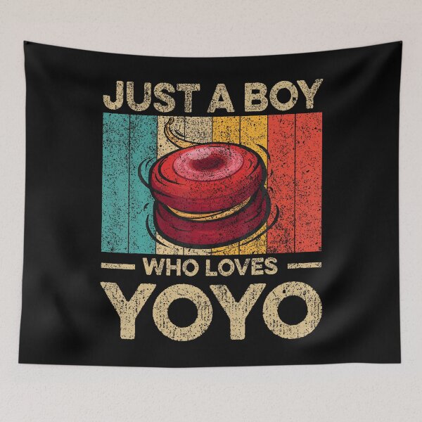 Item preview, Just A Boy Who Loves Yoyo  Funny Vintage Yoyo Boys Kids designed and sold by GeorgeneCharlo.