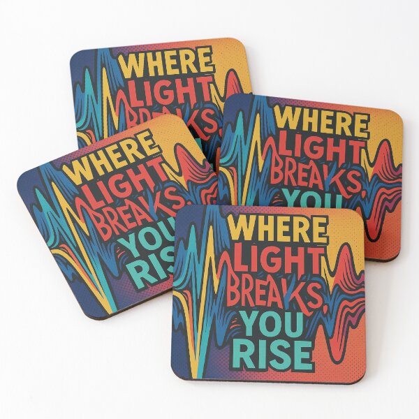 Item preview, Where Light Breaks, You Rise – Pop Art Waveform designed and sold by Still Breathing Studio.