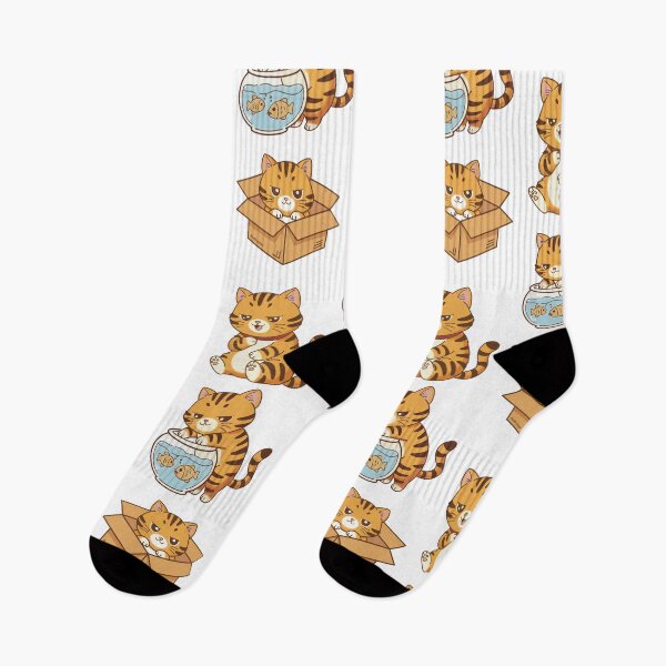 Item preview, Cute Mischievous Tiger Cat – Funny Chibi Cat Expressions Set designed and sold by holywarter.