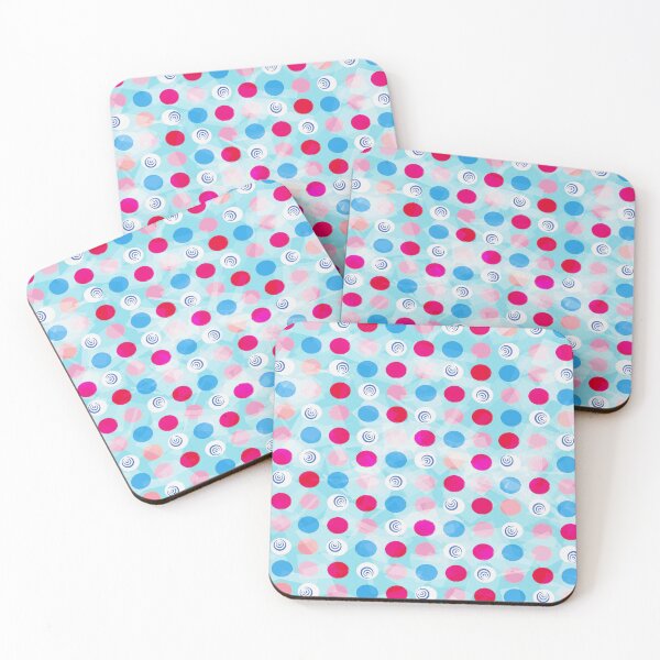 Item preview, Colordots on turquoise designed and sold by JustLagoons.