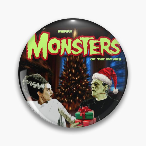 Item preview, Merry Monsters of the Movies Franky and Bride Secret Santa designed and sold by 90snerd.