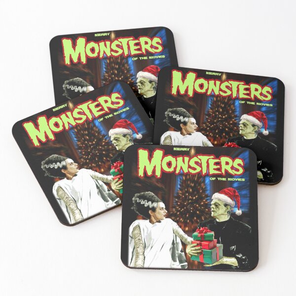 Item preview, Merry Monsters of the Movies Franky and Bride Secret Santa designed and sold by 90snerd.