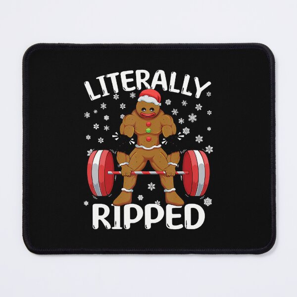 Item preview, Gingerbread Man Literally Ripped Weightlift Gym Christmas designed and sold by MonicaSophie.