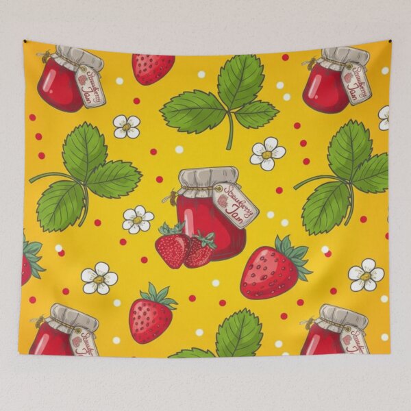 Item preview, Homemade Raspberry Preserve Cute Jam Jar Cottagecore Art designed and sold by anandsiva2703.