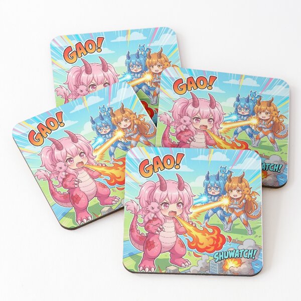 Item preview, Kaiju Dragon Maid vs Ultraman Sisters designed and sold by DomeGeekArt.