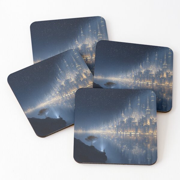 Item preview, City of Lights Beneath the Stars designed and sold by ArgentoArt.