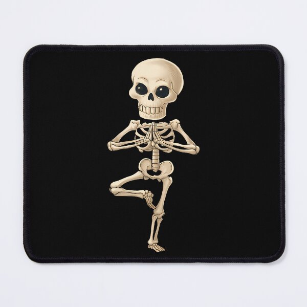 Item preview, Funny Yoga Skeleton Fitness Wellness Cartoon Illustration designed and sold by ChelseaEula.