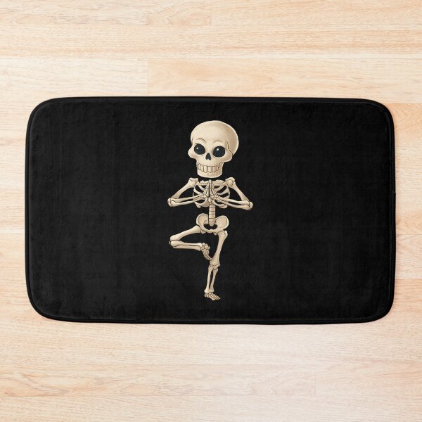 Item preview, Funny Yoga Skeleton Fitness Wellness Cartoon Illustration designed and sold by ChelseaEula.