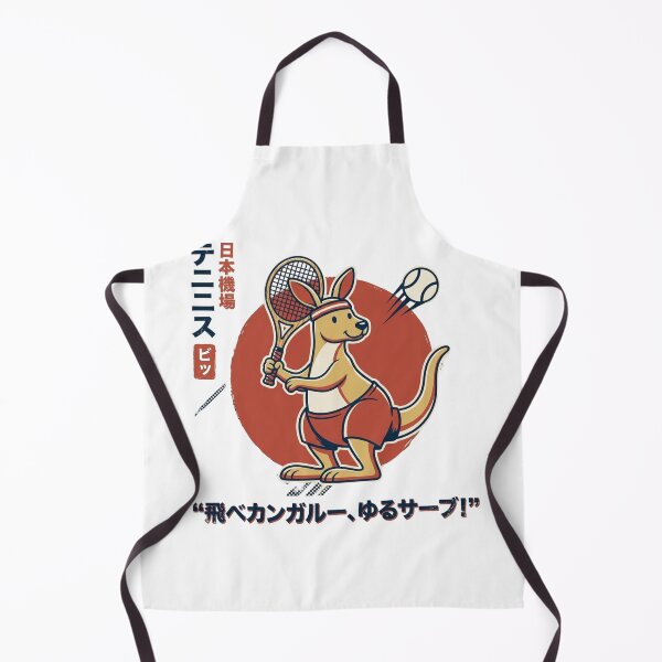 Item preview, Kangaroo Tennis Serve Retro Cartoon Japanese Funny designed and sold by chattsuede.