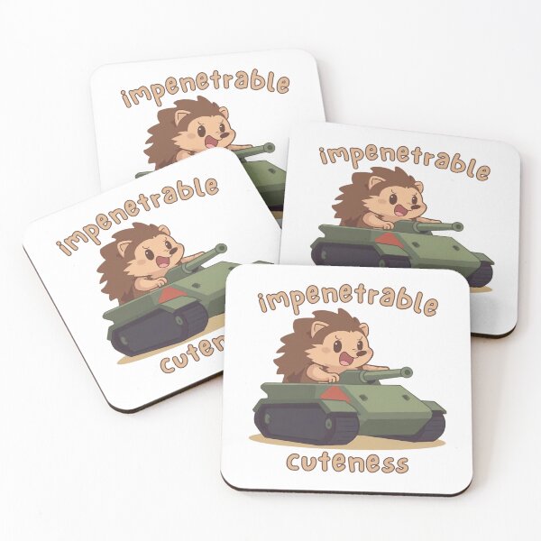 Item preview, Impenetrable Cuteness – Hedgehog Tank Division designed and sold by kiwioffcuts.