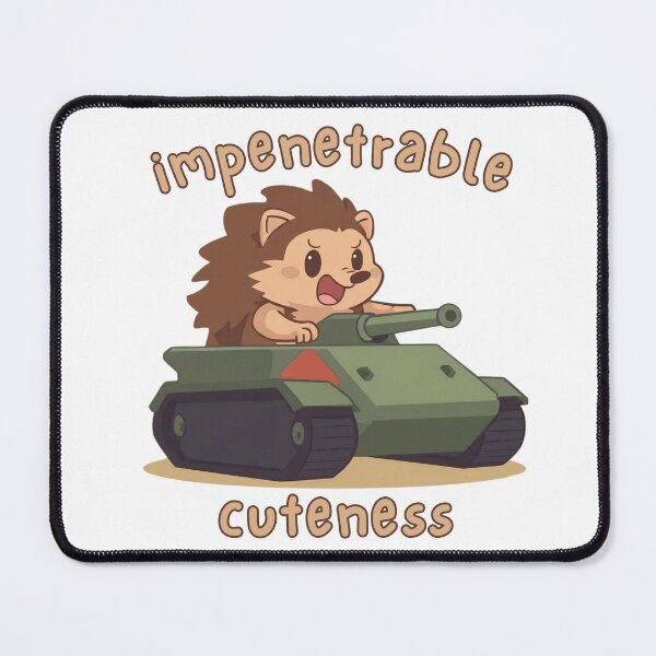 Item preview, Impenetrable Cuteness – Hedgehog Tank Division designed and sold by kiwioffcuts.