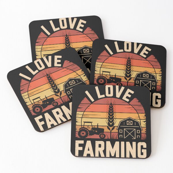 Item preview, I Love Farming Wheat Barn Tractor Sunset designed and sold by MindyMarianela.