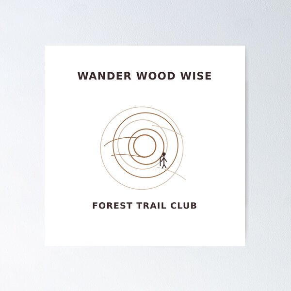Item preview, Wander Wood Wise – Minimal Hiking Shirt designed and sold by CQ-Art.