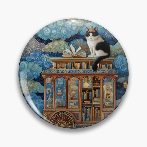Item preview, The Cat’s Moonlit Library designed and sold by makimaki-unko.