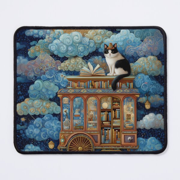 Item preview, The Cat’s Moonlit Library designed and sold by makimaki-unko.