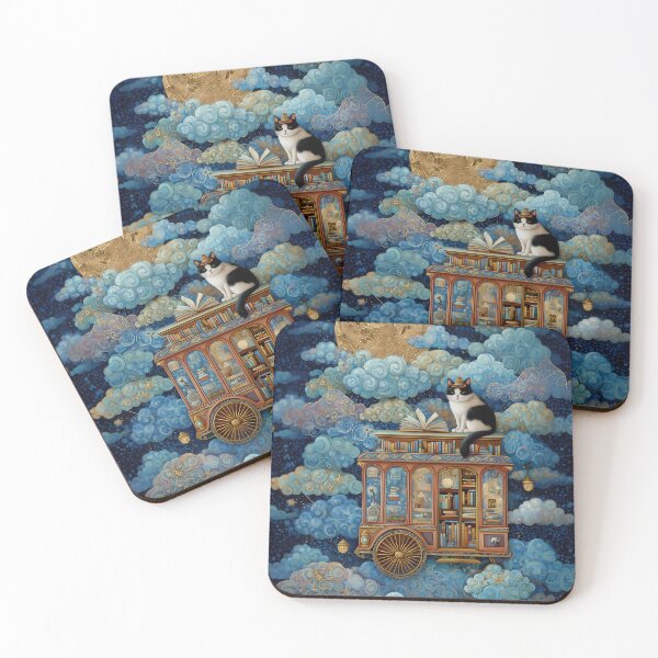 Item preview, The Cat’s Moonlit Library designed and sold by makimaki-unko.