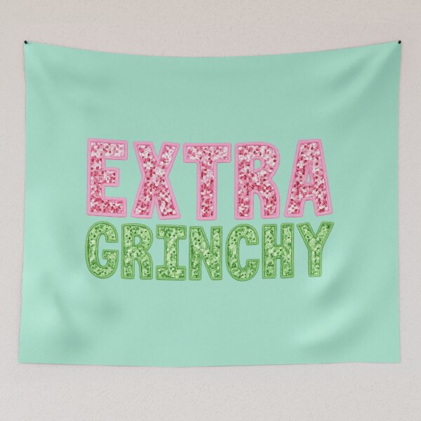 Item preview, Extra Grinchy - Glittery Funny Christmas Mood designed and sold by Vicky021.
