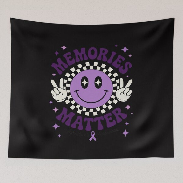 Item preview, Memories Matter Purple Ribbon Alzheimer's Awareness designed and sold by GalaFunny.