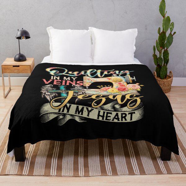 Item preview, Quilting In My Veins Jesus In My Heart Shirt Funny Quilters designed and sold by GraceShelley.