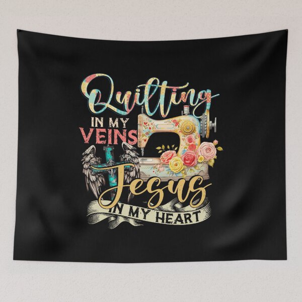 Item preview, Quilting In My Veins Jesus In My Heart Shirt Funny Quilters designed and sold by GraceShelley.