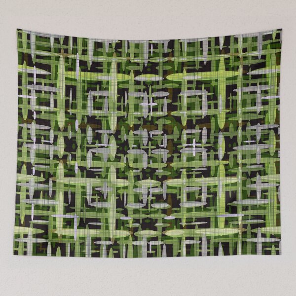 Item preview, Modern Green Tiki Weave Seamless Repeat designed and sold by Sharon Schwalbe.
