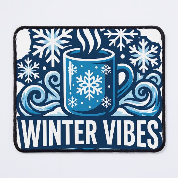Item preview, Winter Vibes Cozy Mug and Snowflakes Tee designed and sold by Quillway.