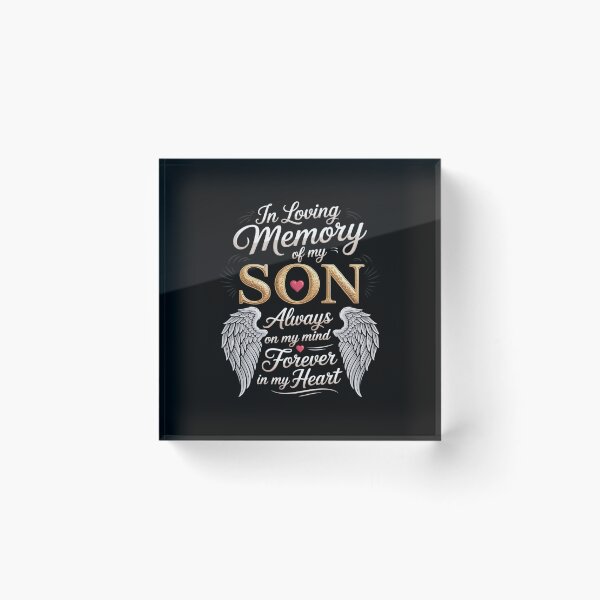 Item preview, In Loving Memory of My Son Memorial designed and sold by RustsyMin.